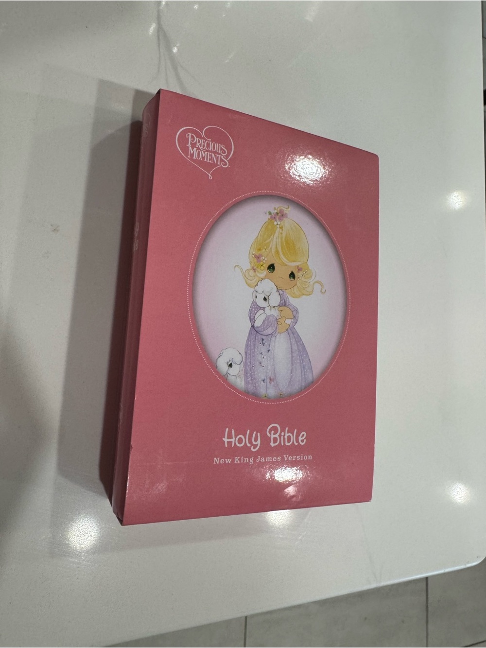Precious Moments Pink Holy Bible with Illustration
